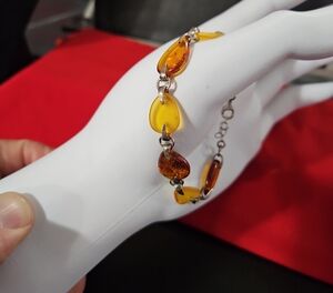 Amber and 925 Bracelet